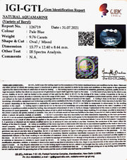 9.76/CT Natural Aquamarine with Govt Lab Certificate-5661